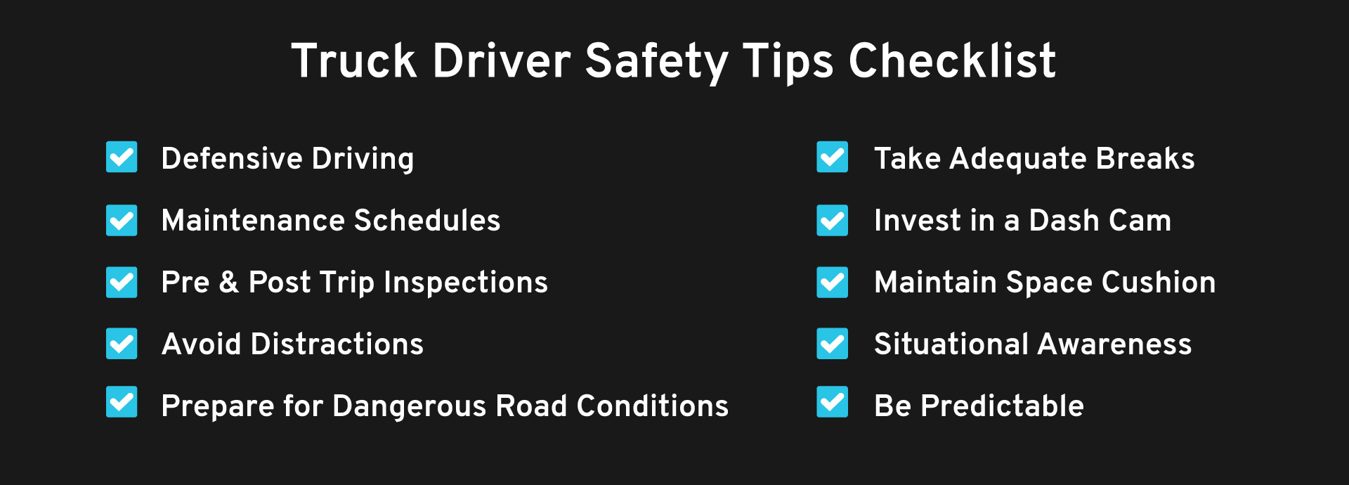 13 Safety Tips for Truck Drivers